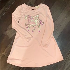 🦄 Unicorn-Girls; Size 10: Long Sleeve Dress🦄